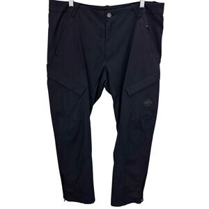 MAMMUT Zinal Guide Pants Mens Size 36 Short Black Utility Cargo Outdoor Trekking